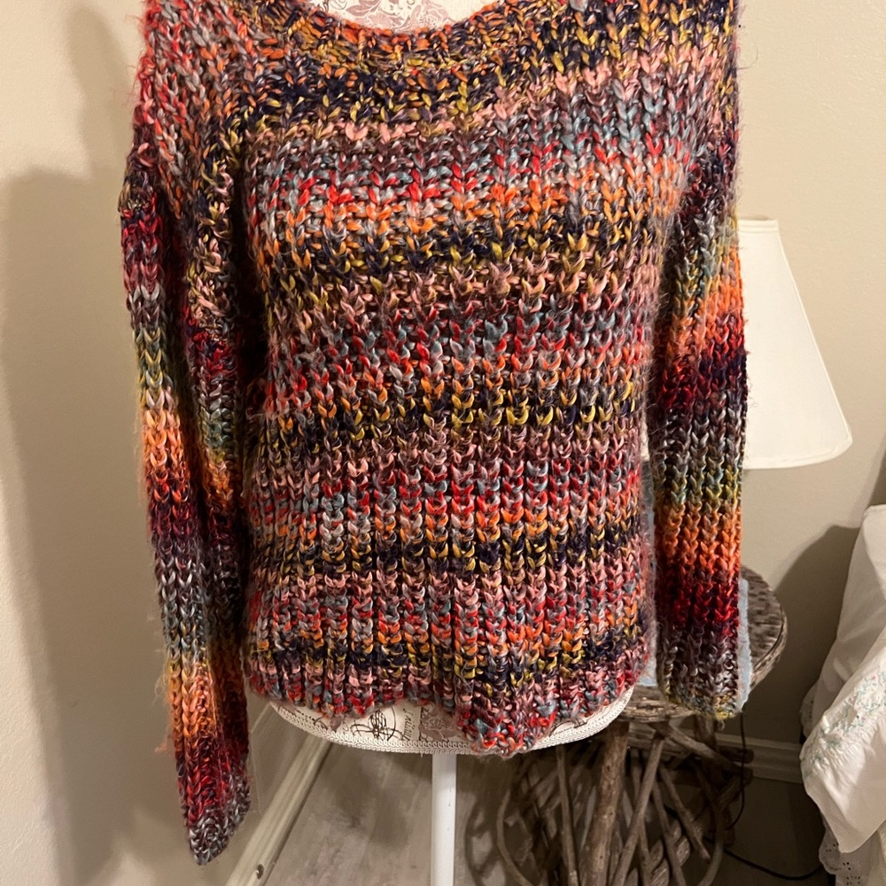Altar'd State Colorful Knit Sweater NWT